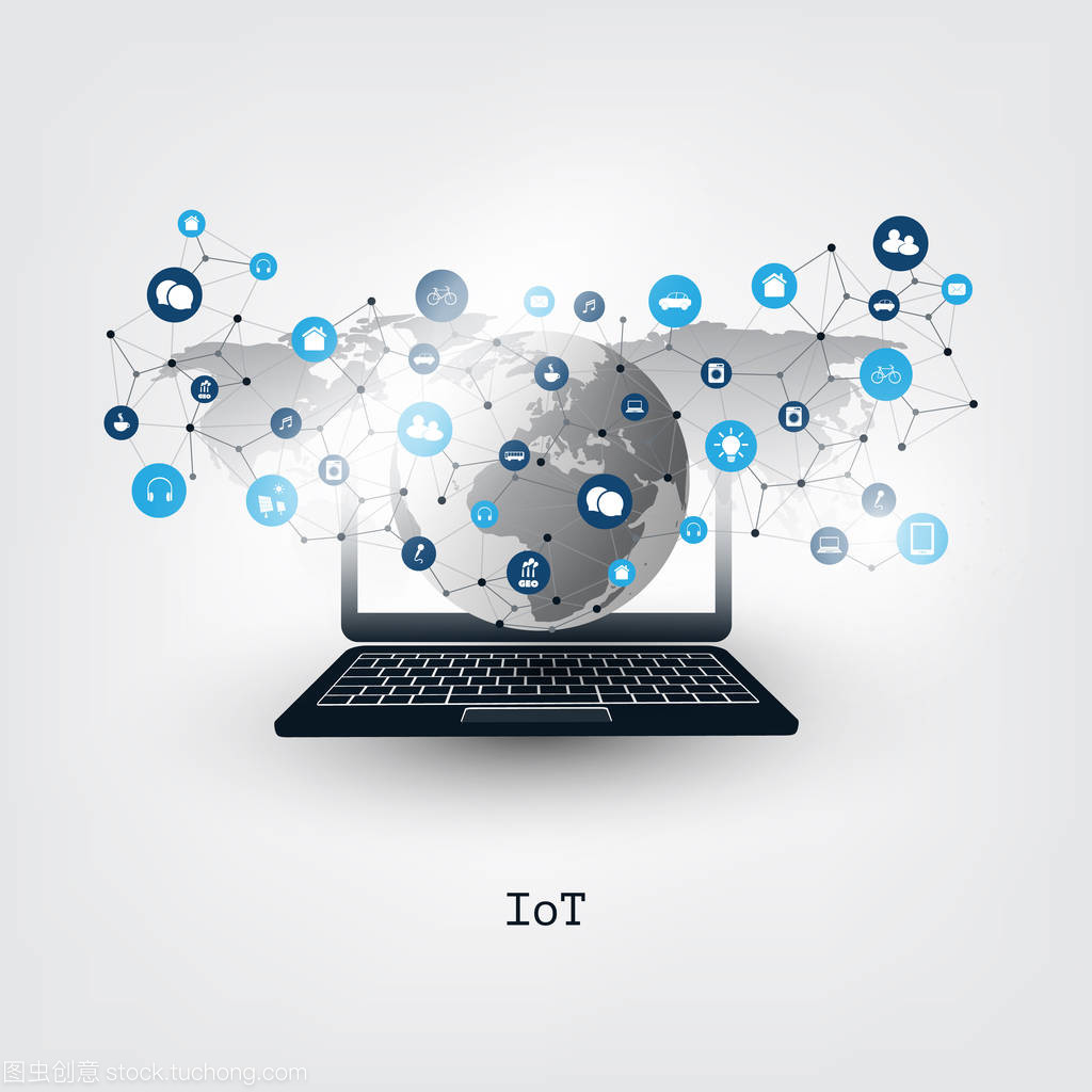 物聯網、云計算與圖標-數字網絡連接技術 互聯網時代的設計概念